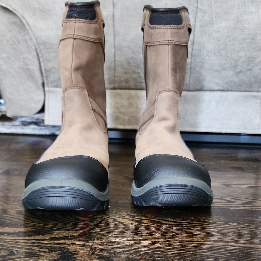 Men's Tan and Black Work Boots